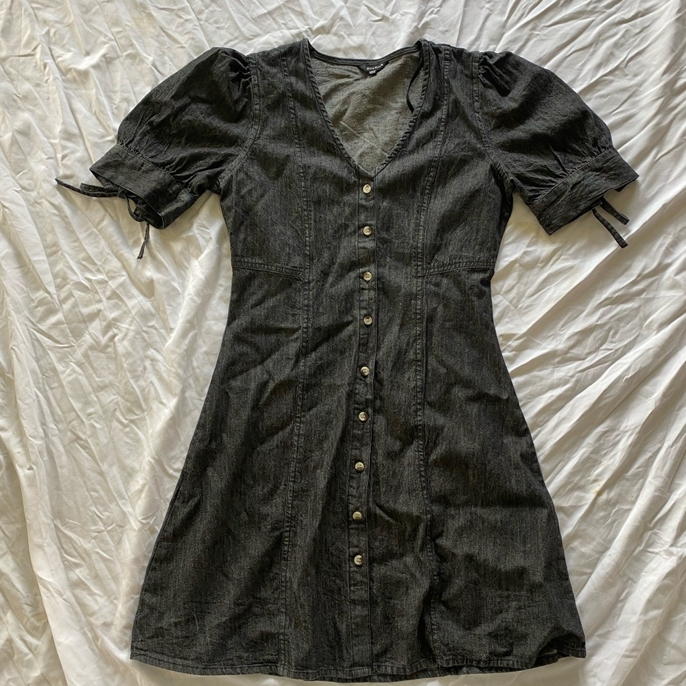 Black Button-Down Dress